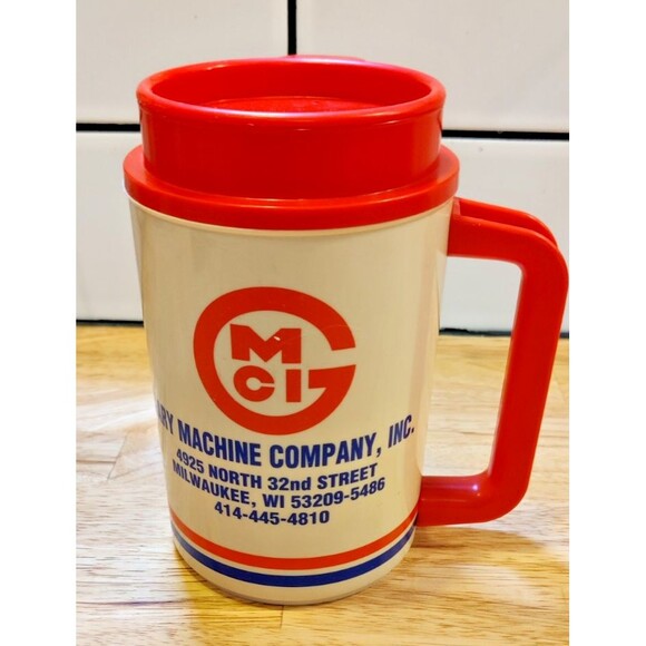 Vintage Gary Machine Company, INC Mug Travel Cup Thermos 22oz Hot And Cold-USA - Picture 1 of 9